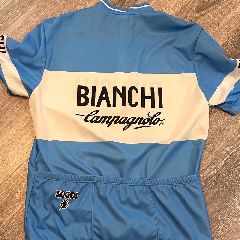 Bianchi Campagnolo Cycling Jersey. Vintage Vibes. Pocket Included.